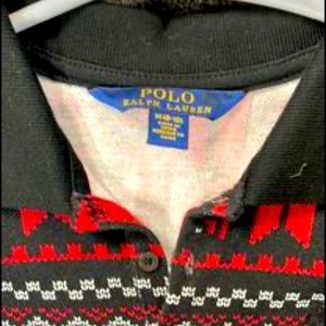 Polo Ralph Lauren black red Christmas dress 8-10 girls